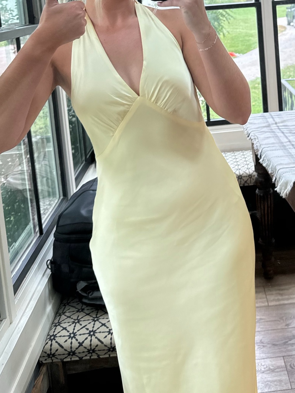 Peppermayo Heavy Hearted Satin Maxi Dress - Picture 3 of 4